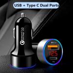 Fast USB-C Car Charger for iPhone and Samsung