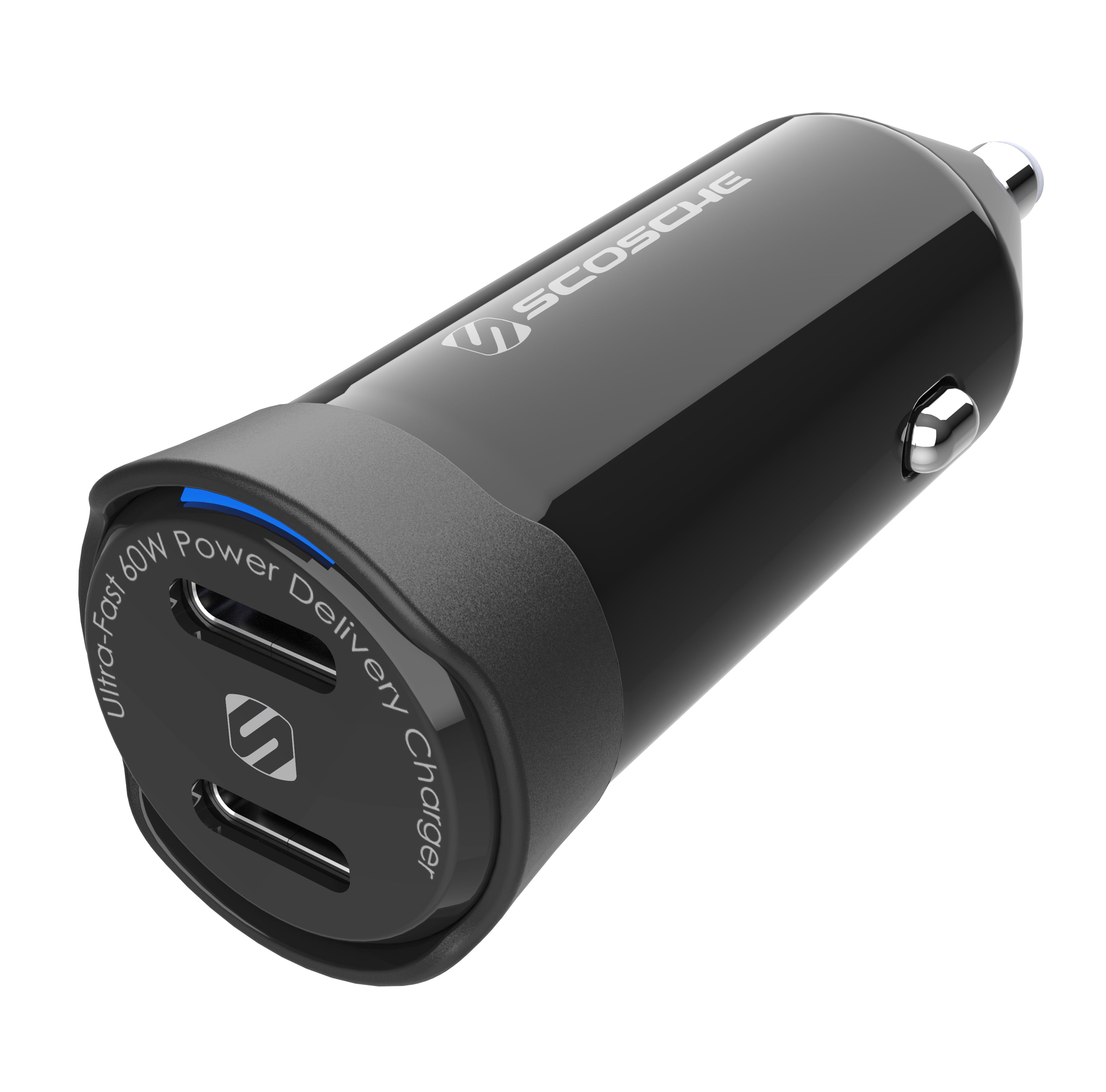 60W Dual USB-C Fast Car Charger