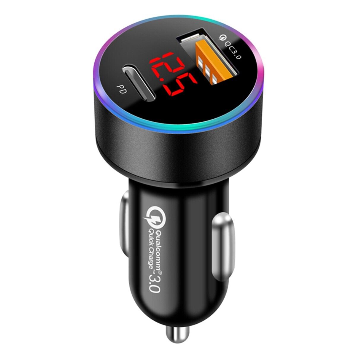 Fast USB-C Car Charger for iPhone and Samsung