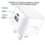 20W Dual Port USB-C Fast Charger for Samsung