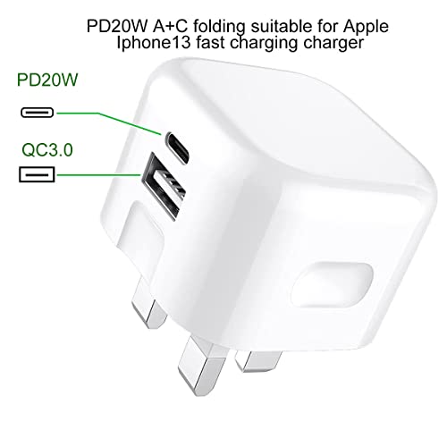 20W Dual Port USB-C Fast Charger for Samsung