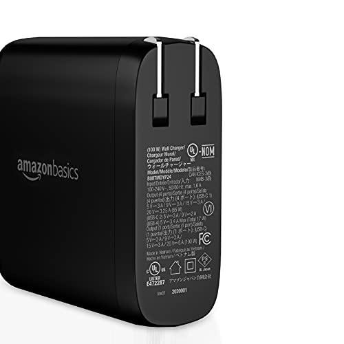 Amazon Basics 98W Four-Port GaN Wall Charger