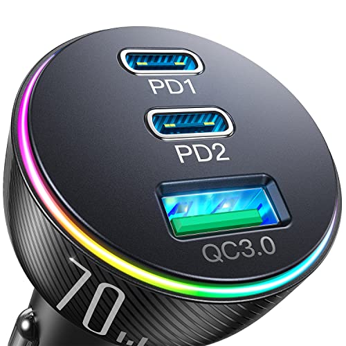 JOYROOM 70W Dual PD & QC3.0 Car Charger