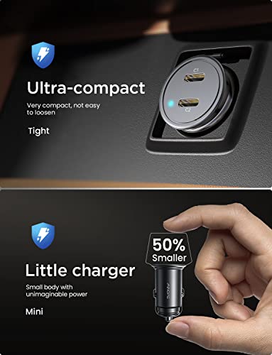 AINOPE 56W USB C Car Charger Fast Charging
