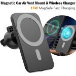 Magnetic Wireless Car Charger Mount for iPhone 14/15
