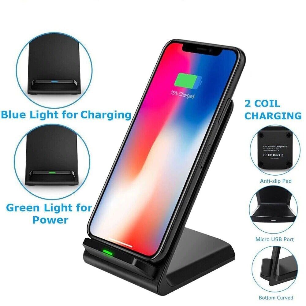 Fast Wireless Charging Pad for Galaxy & iPhone
