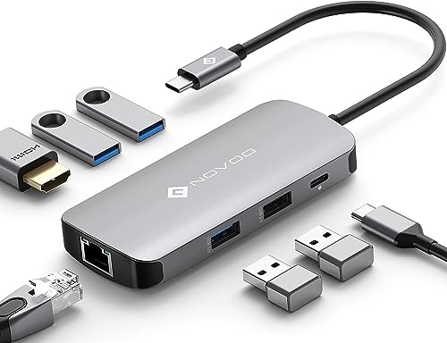 7-in-1 USB-C Hub with HDMI, Ethernet, Charging