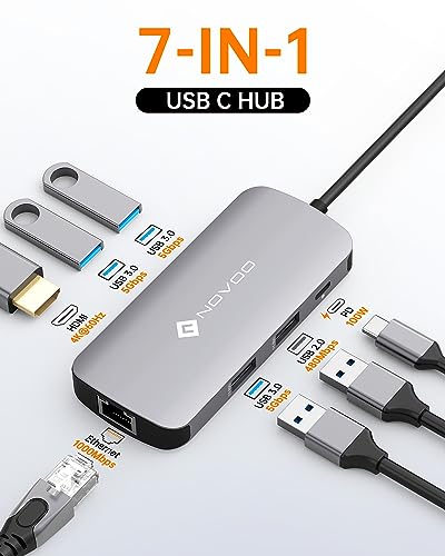 7-in-1 USB-C Hub with HDMI, Ethernet, Charging