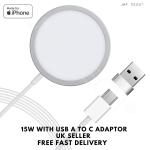 15W MagSafe Wireless Charger for iPhone + USB-C Adapter