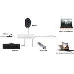 USB-C 3-Port Hub with Ethernet Adapter