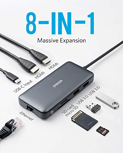 Anker 8-in-1 USB-C Hub with Dual HDMI