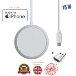 15W MagSafe Wireless Charger for iPhone + USB-C Adapter