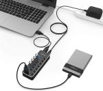 RSHTECH 7-Port USB-C Hub with Power Switch