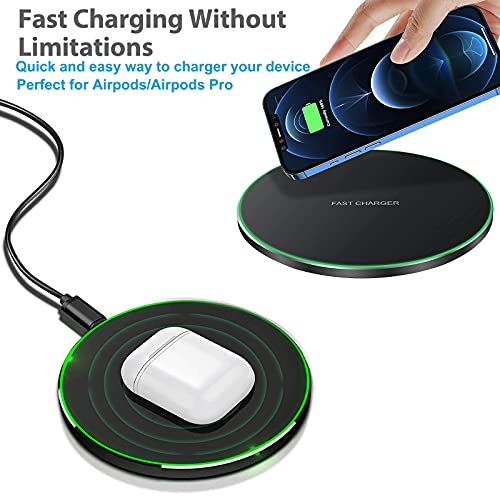 15W Fast Wireless Charging Pad for Samsung & iPhone