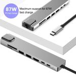 8-in-1 USB C Hub with 87W Charging