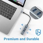 USB C to Ethernet Adapter with 3 USB Ports