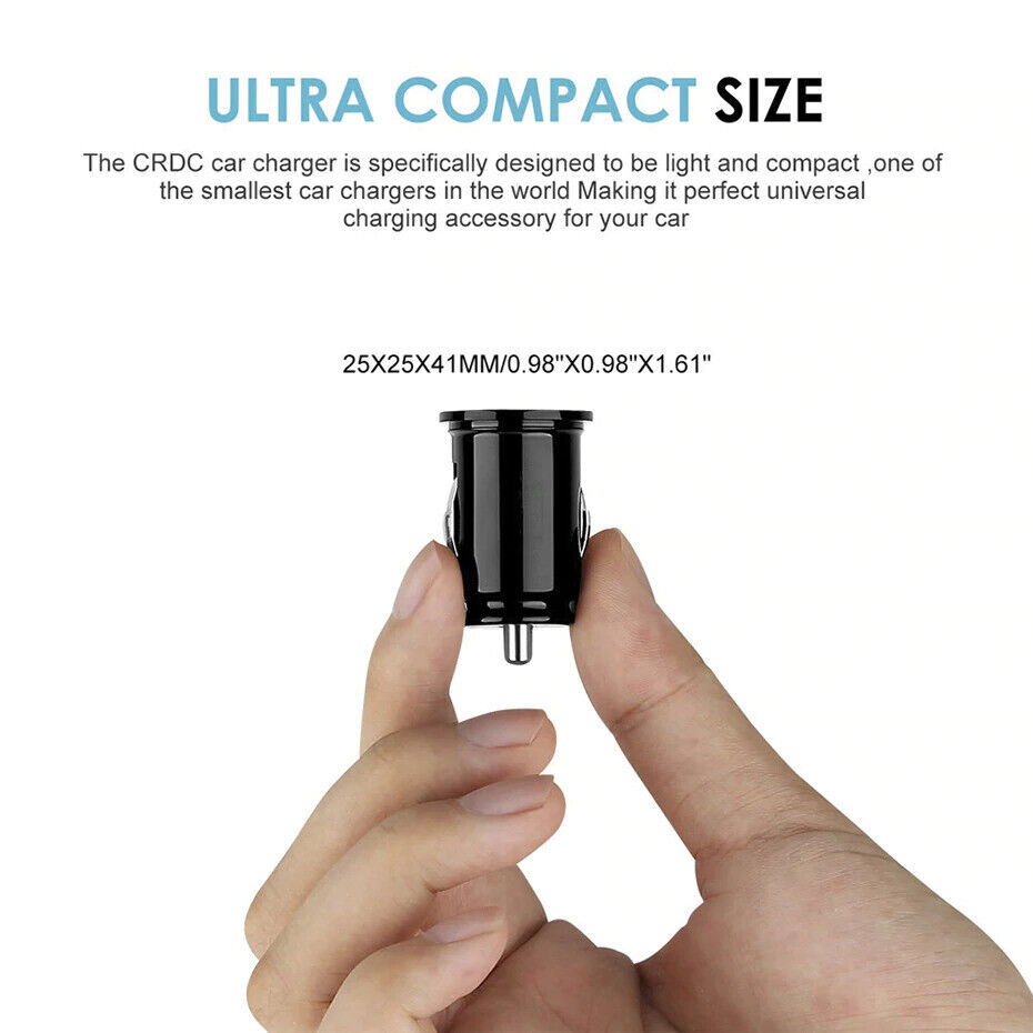 Dual USB-C Car Charger for iPhone and Samsung