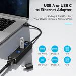 TECKNET USB C Hub with Ethernet and 3 USB Ports