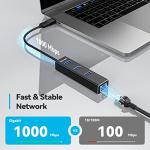 TECKNET USB C Hub with Ethernet and 3 USB Ports