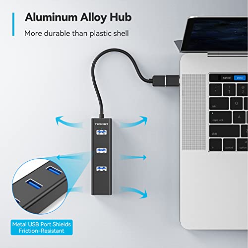 TECKNET USB C Hub with Ethernet and 3 USB Ports