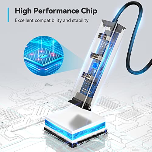 TECKNET USB C Hub with Ethernet and 3 USB Ports