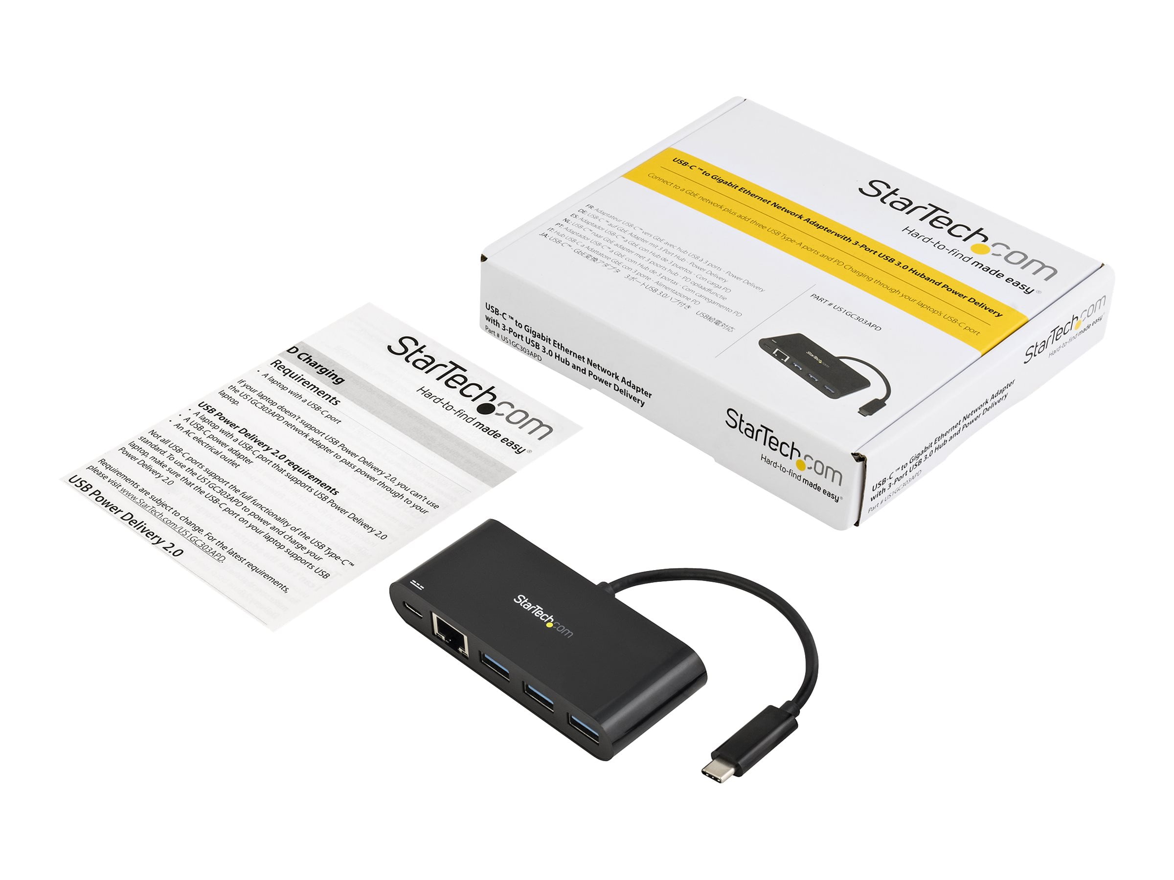 StarTech USB-C to Ethernet Adapter with Power Delivery