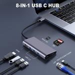8-in-1 USB C Hub with Ethernet and HDMI