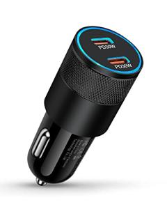 60W USB-C Car Charger with Fast Charging