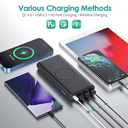 5-in-1 36800mAh Wireless Charger with Solar