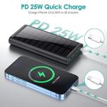 5-in-1 Solar Power Bank with Dual USB-C Outputs