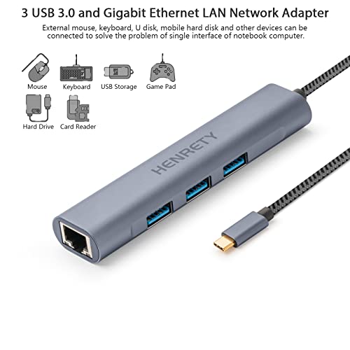 4-in-1 USB-C to Ethernet Adapter and Hub