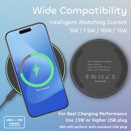 WATCHEM 15W Fast Wireless Charger - Qi-Certified