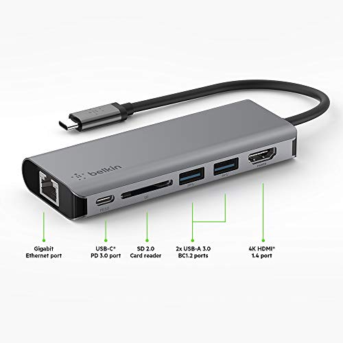 Belkin 6-in-1 USB-C Hub with 4K HDMI