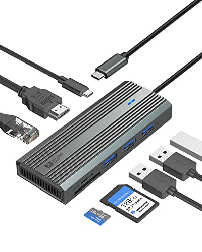 SANZANG 8-in-1 USB-C Hub with HDMI & Ethernet