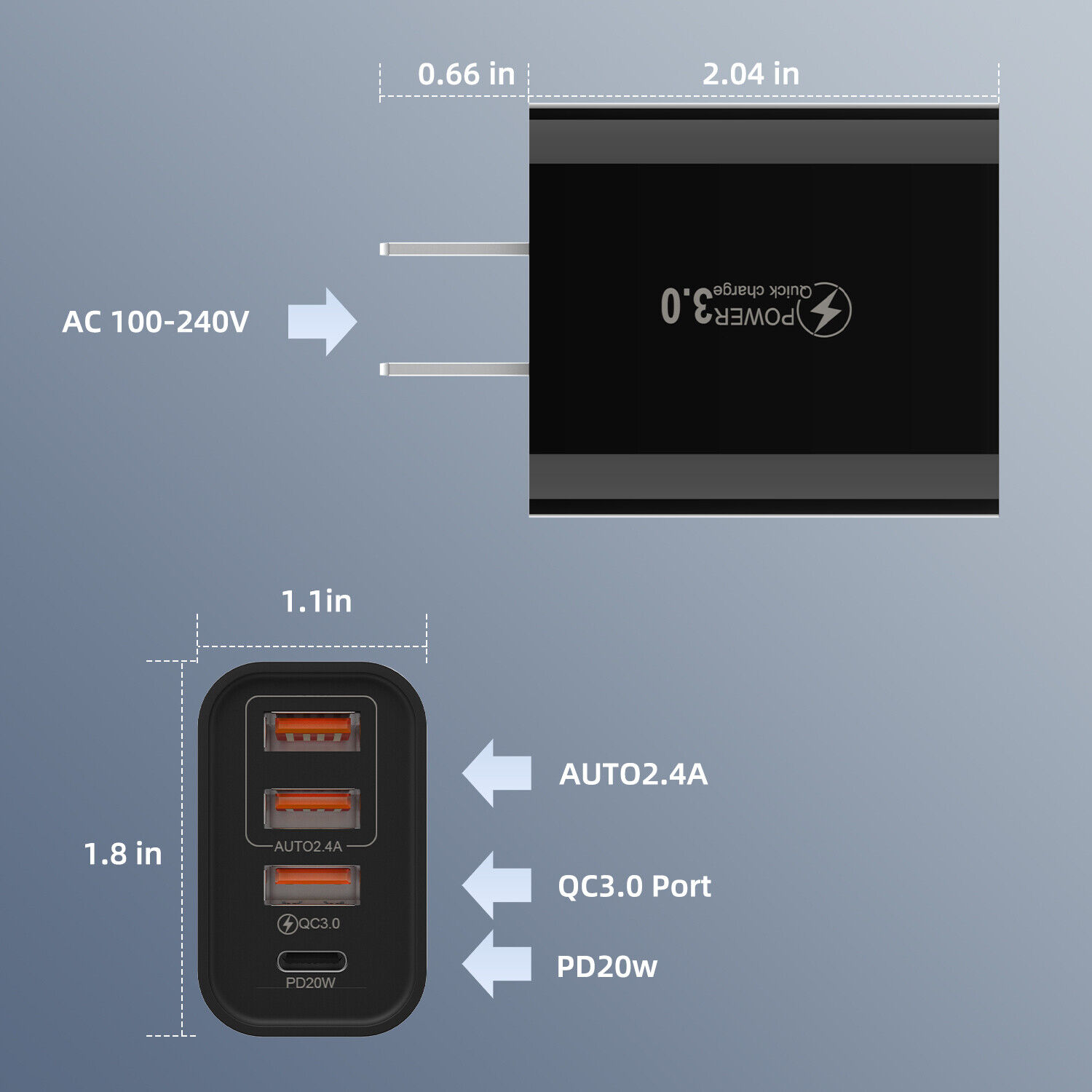 20W USB-C Fast Charger for iPhone 11-14