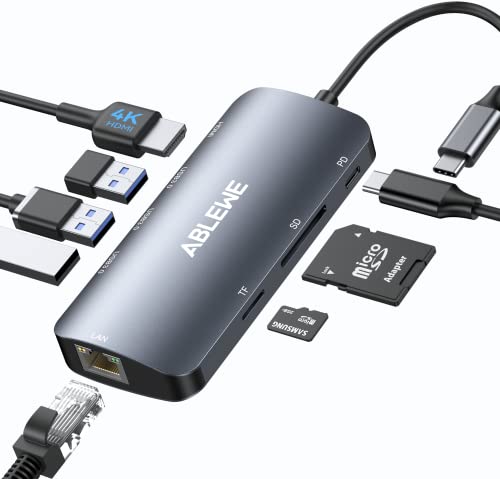 ABLEWE 8-in-1 USB-C Hub with HDMI and Ethernet
