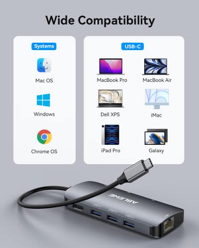 ABLEWE 8-in-1 USB-C Hub with HDMI and Ethernet