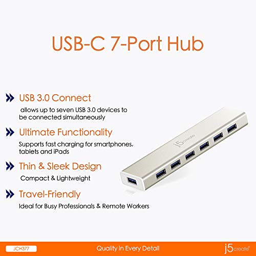 j5create USB-C™ 7- Port HUB