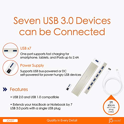 j5create USB-C™ 7- Port HUB