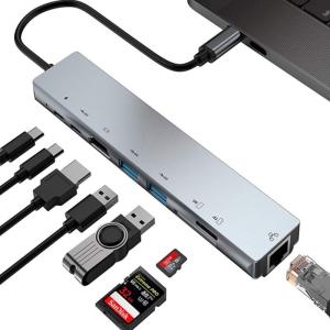 8-in-1 Multiport USB-C Hub with Ethernet Adapter