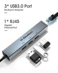 Elexlinco USB C Hub with 4 USB 3.0 Ports