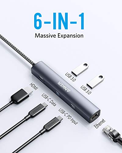 Anker 6-in-1 USB-C Hub with 65W PD