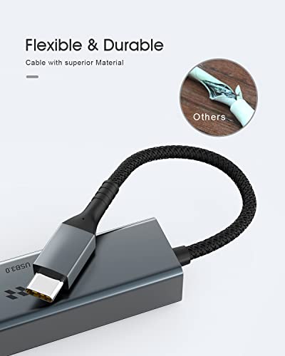 Elexlinco USB C Hub with 4 USB 3.0 Ports