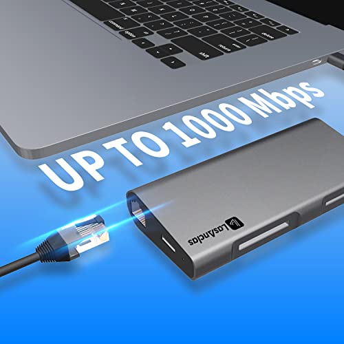 8-in-1 USB C Hub with Ethernet and HDMI