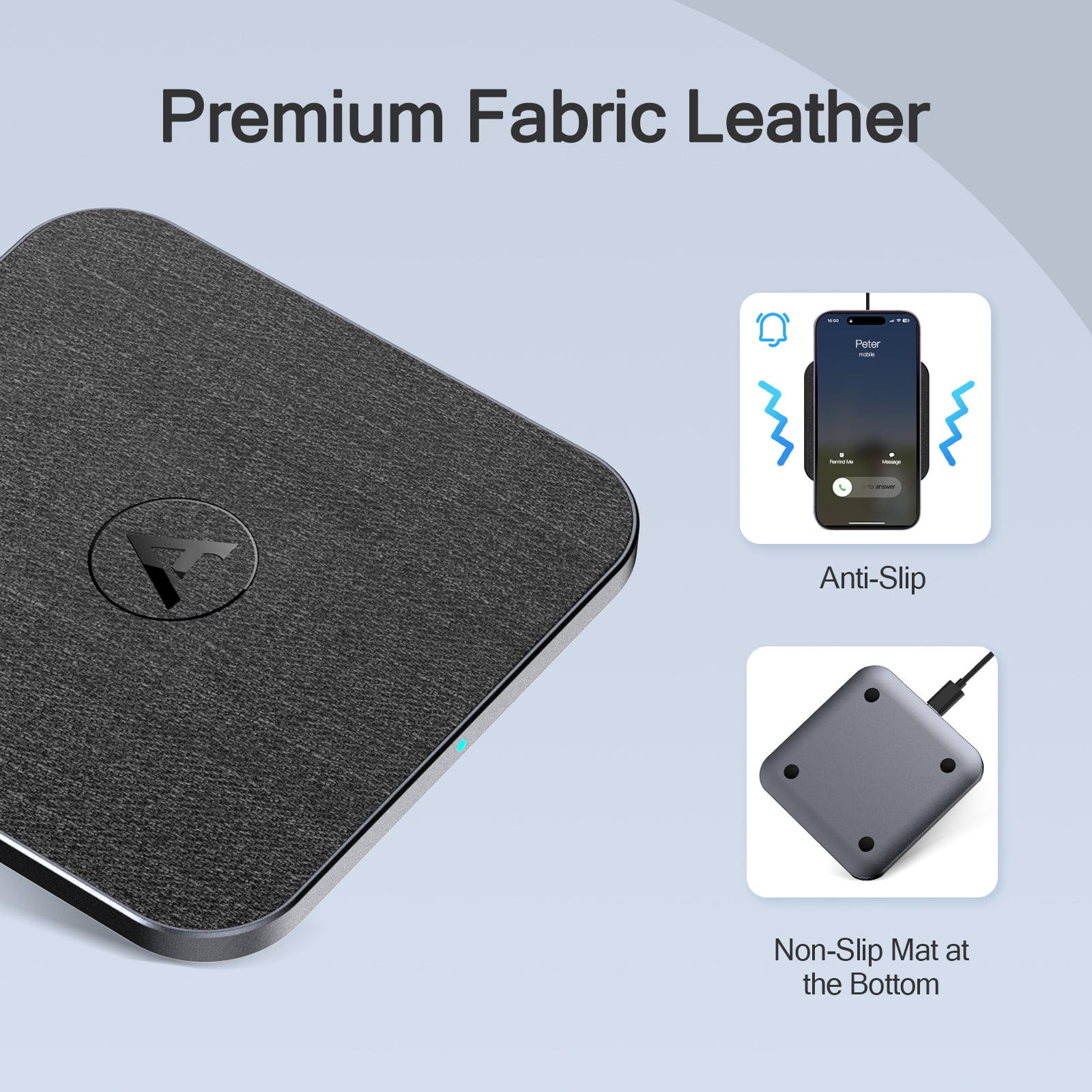AGPTEK Fast Wireless Charger Pad with USB-C