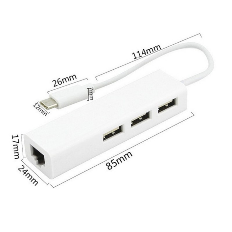USB-C to Gigabit Ethernet Adapter Hub for MacBook