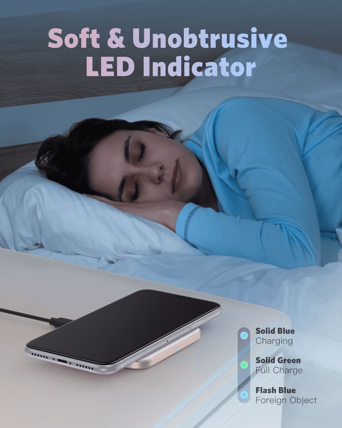 AGPTEK 15W Fast Wireless Charger with USB-C