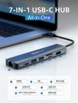 Dockteck 7-in-1 USB-C Hub with HDMI and Ethernet