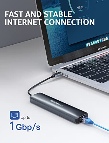 Dockteck 7-in-1 USB-C Hub with HDMI and Ethernet