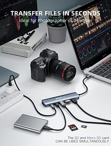 Dockteck 7-in-1 USB-C Hub with HDMI and Ethernet